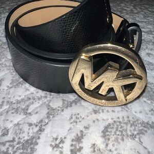 Michael Kors Black and Gold Men's Belt